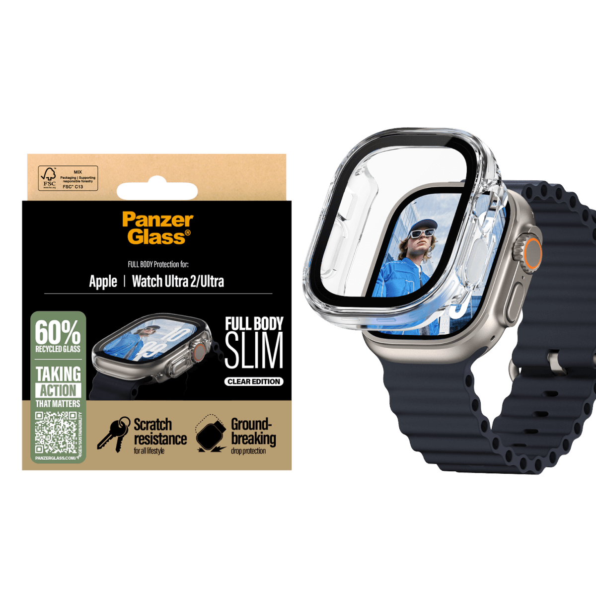 PanzerGlass FullBody Screen Protector - Apple Watch Ultra 2